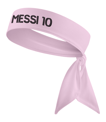 Custom Personalizable Pink Football/Soccer Name Tie Headband