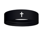 Distressed Cross Classic Stretch Headband