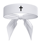 White Cross Tie Headband