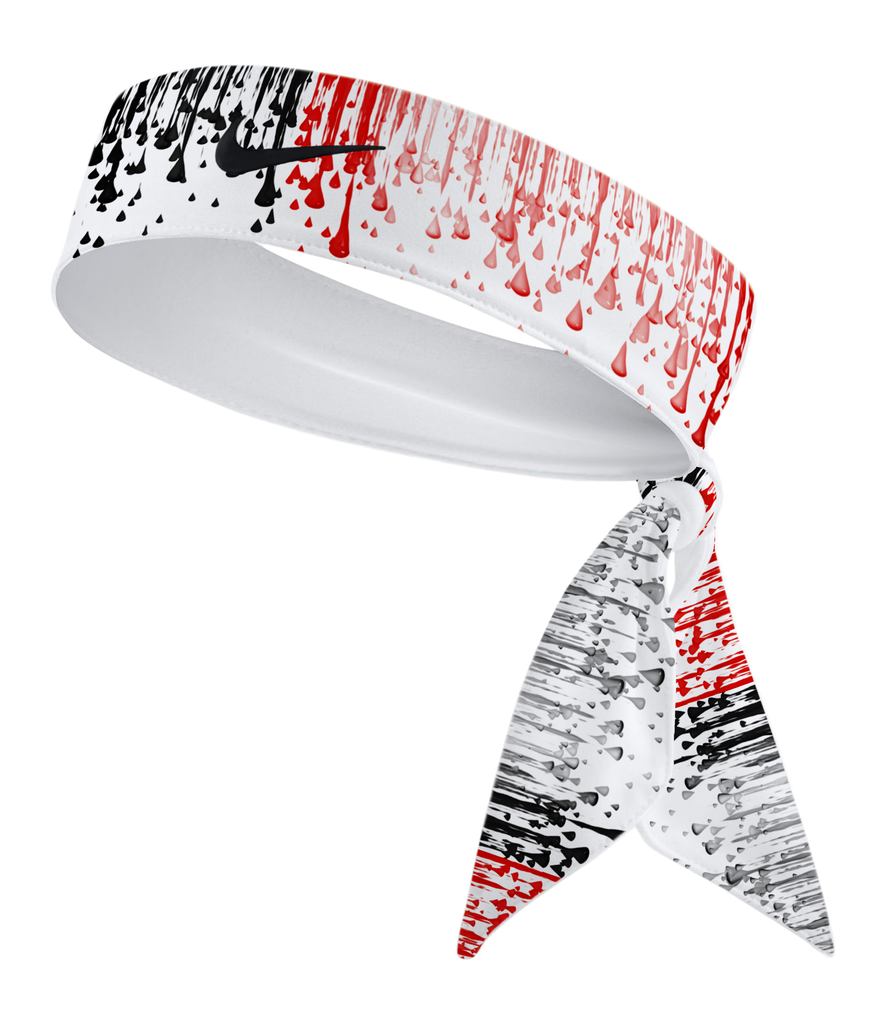 Custom Black Red Droplets Tie Headband